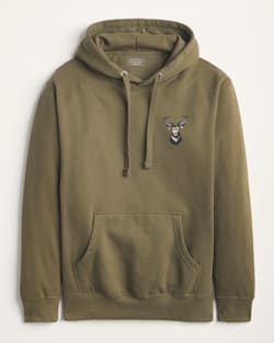 ALTERNATE VIEW OF MEN'S LONG-SLEEVE STAG GRAPHIC HOODIE IN MILITARY GREEN/BLACK image number 2