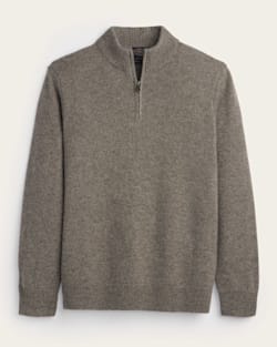 MEN'S SHETLAND COLLECTION QUARTER-ZIP SWEATER IN STONE HEATHER image number 1