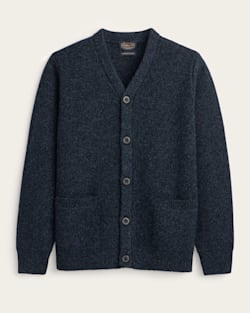 MEN'S SHETLAND COLLECTION CARDIGAN IN INDIGO HEATHER image number 1