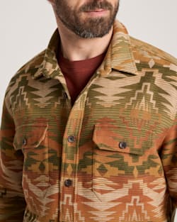 ALTERNATE VIEW OF SEDONA COTTON CHAMOIS DRIFTWOOD SHIRT IN OLIVE image number 4
