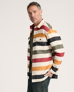 ALTERNATE VIEW OF GLACIER COTTON CHAMOIS DRIFTWOOD SHIRT IN GLACIER STRIPE image number 3