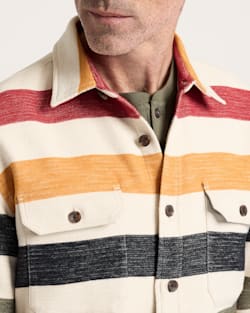 ALTERNATE VIEW OF GLACIER COTTON CHAMOIS DRIFTWOOD SHIRT IN GLACIER STRIPE image number 4