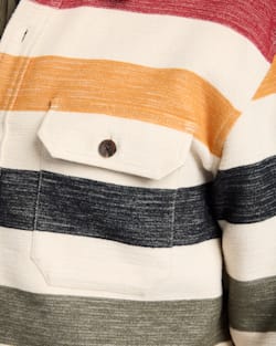 ALTERNATE VIEW OF GLACIER COTTON CHAMOIS DRIFTWOOD SHIRT IN GLACIER STRIPE image number 5