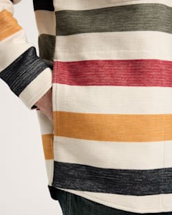 ALTERNATE VIEW OF GLACIER COTTON CHAMOIS DRIFTWOOD SHIRT IN GLACIER STRIPE image number 6