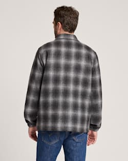 ALTERNATE VIEW OF MEN'S QUILTED WOOL COACHES JACKET IN OXFORD MIX OMBRE image number 2