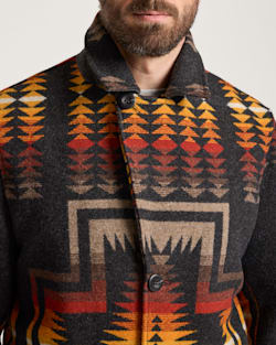 ALTERNATE VIEW OF MEN'S HARDING HERITAGE WOOL OVERCOAT IN BLACK/TAUPE image number 5