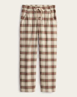 MEN'S MEN'S PLAID FLANNEL PAJAMA PANTS IN ECRU/RED PLAID image number 1