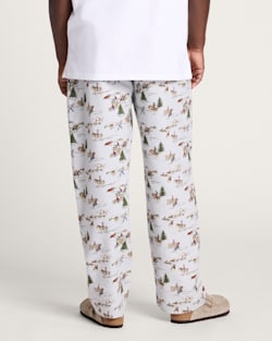 ALTERNATE VIEW OF MEN'S RANCH PRINT FLANNEL PAJAMA PANTS IN BLUE image number 2
