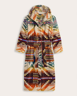 ALTERNATE VIEW OF UNISEX MYSTIC LAKE COTTON TERRY VELOUR BATHROBE IN MULTI image number 6