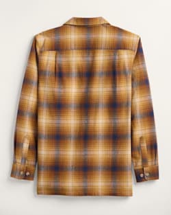 ALTERNATE VIEW OF LONG-SLEEVE PLAID COTTON BOARD SHIRT IN RUST/NAVY PLAID image number 2