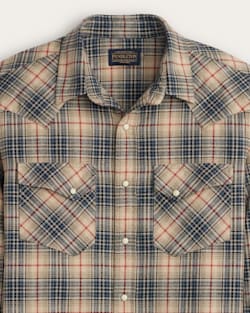ALTERNATE VIEW OF MEN'S PLAID SNAP-FRONT WYATT COTTON SHIRT IN NATURAL MULTI image number 2