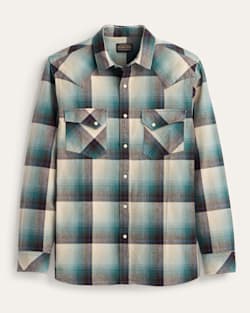 MEN'S PLAID SNAP-FRONT WYATT COTTON SHIRT IN BLUE PLAID image number 1
