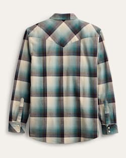 ALTERNATE VIEW OF MEN'S PLAID SNAP-FRONT WYATT COTTON SHIRT IN BLUE PLAID image number 2
