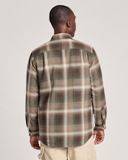 ALTERNATE VIEW OF PLAID QUILTED CPO JACKET IN GREEN OMBRE image number 2