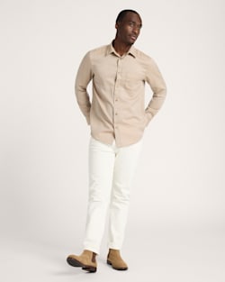 ALTERNATE VIEW OF MEN'S MERINO LODGE SHIRT IN CAMEL TWILL image number 6