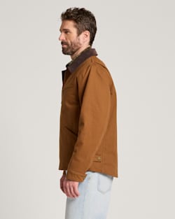 ALTERNATE VIEW OF MEN'S TAHOMA CANVAS TRUCKER JACKET IN WHISKEY image number 3