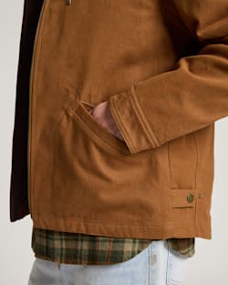 ALTERNATE VIEW OF MEN'S TAHOMA CANVAS TRUCKER JACKET IN WHISKEY image number 5