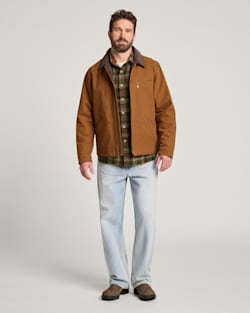 ALTERNATE VIEW OF MEN'S TAHOMA CANVAS TRUCKER JACKET IN WHISKEY image number 6