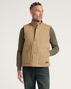 MEN'S PINE GROVE CANVAS VEST IN OLD OAK image number 1