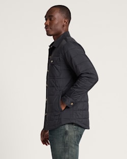 ALTERNATE VIEW OF MEN'S ARROYO CRINKLE QUILTED SHIRT JACKET IN BLACK image number 3