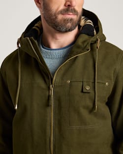 ALTERNATE VIEW OF MEN'S BROTHERS CANVAS PARKA IN DARK OLIVE image number 4