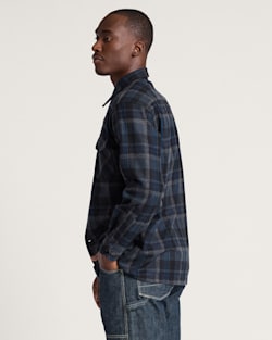 ALTERNATE VIEW OF MEN'S BOBBY RUIZ X PENDLETON BOARD SHIRT IN SLATE MULTI PLAID image number 3
