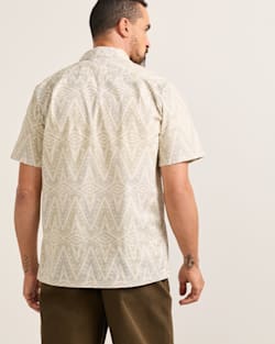ALTERNATE VIEW OF MEN'S SHORT-SLEEVE ALOHA COTTON CAMP SHIRT IN ECRU HELENA MULTI image number 2