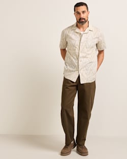 ALTERNATE VIEW OF MEN'S SHORT-SLEEVE ALOHA COTTON CAMP SHIRT IN ECRU HELENA MULTI image number 6