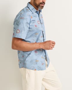ALTERNATE VIEW OF MEN'S SHORT-SLEEVE NATIONAL PARK SHORELINE SHIRT IN BLUE image number 3