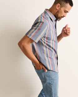 ALTERNATE VIEW OF MEN'S SHORT-SLEEVE STRIPE BAYSIDE SHIRT IN BLUE MULTI image number 3