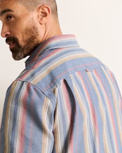 ALTERNATE VIEW OF MEN'S SHORT-SLEEVE STRIPE BAYSIDE SHIRT IN BLUE MULTI image number 4
