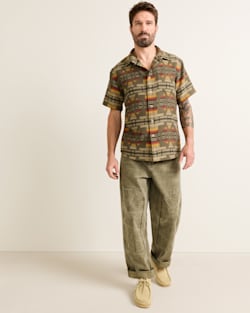 ALTERNATE VIEW OF MEN'S SHORT-SLEEVE DOUBLESOFT GATEWAY SHIRT IN GREEN PONDEROSA image number 6