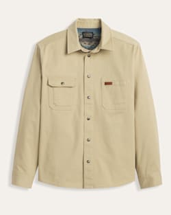 MEN'S TWILL WORK SHIRT IN TAN/BRIDGE CREEK image number 1