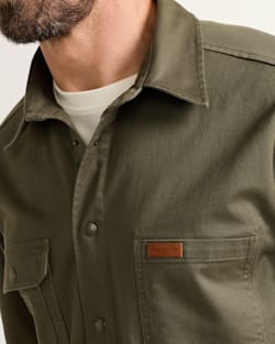ALTERNATE VIEW OF MEN'S TWILL WORK SHIRT IN GREEN/PONDEROSA image number 4