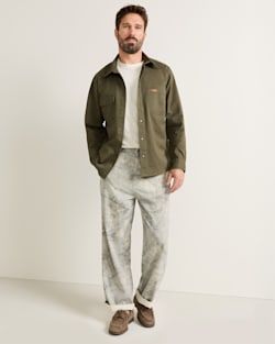 ALTERNATE VIEW OF MEN'S TWILL WORK SHIRT IN GREEN/PONDEROSA image number 6