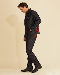 ALTERNATE VIEW OF WRANGLER X PENDLETON MEN'S ANTI-FIT DENIM/WOOL JACKET IN DARK WASH image number 2