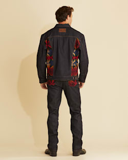 ALTERNATE VIEW OF WRANGLER X PENDLETON MEN'S ANTI-FIT DENIM/WOOL JACKET IN DARK WASH image number 3