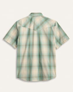 ALTERNATE VIEW OF MEN'S SHORT-SLEEVE PLAID FRONTIER SHIRT IN ECRU/TURQUOISE image number 2