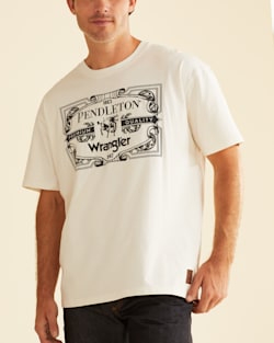 ALTERNATE VIEW OF WRANGLER X PENDLETON MEN'S SHORT-SLEEVE LOGO TEE IN TOFU image number 4