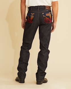 ALTERNATE VIEW OF WRANGLER X PENDLETON MEN'S COWBOY CUT 13MWZ JEANS IN DARK WASH image number 4