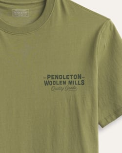 ALTERNATE VIEW OF MEN'S SHORT-SLEEVE DESCHUTES CROSS GRAPHIC TEE IN LIGHT OLIVE image number 3