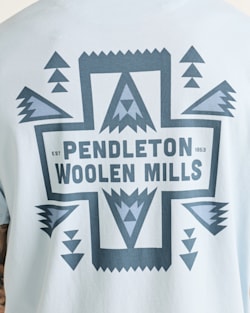 ALTERNATE VIEW OF MEN'S SHORT-SLEEVE DESCHUTES CROSS GRAPHIC TEE IN LIGHT BLUE image number 5