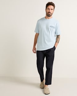 ALTERNATE VIEW OF MEN'S SHORT-SLEEVE DESCHUTES CROSS GRAPHIC TEE IN LIGHT BLUE image number 6