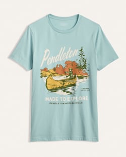 MEN'S SHORT-SLEEVE CANOE GRAPHIC TEE IN DUSTY BLUE/MULTI image number 1