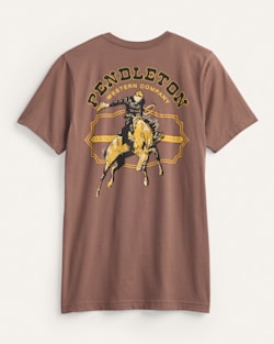 ALTERNATE VIEW OF MEN'S SHORT-SLEEVE WESTERN GRAPHIC TEE IN COCOA/BLACK image number 2