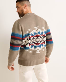 ALTERNATE VIEW OF MEN'S BRIDGE CREEK COTTON SWEATER IN STONE image number 2