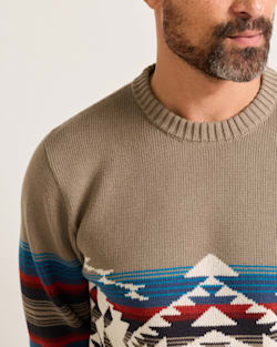 ALTERNATE VIEW OF MEN'S BRIDGE CREEK COTTON SWEATER IN STONE image number 4