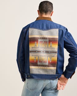 MEN'S CULVER DENIM JACKET IN DARK DENIM/PONDEROSA image number 1