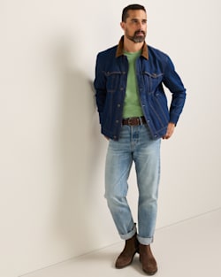 ALTERNATE VIEW OF MEN'S CULVER DENIM JACKET IN DARK DENIM/PONDEROSA image number 6
