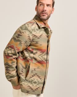 ALTERNATE VIEW OF MEN'S BRIDGE CREEK COACHES JACKET IN GREEN image number 3